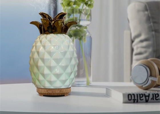 120ml pulvérisateur ultrasonique Mini Diffusers Essential Oil Humidifier AirVaporizers de Diffusors en verre en céramique de l'ananas 3D