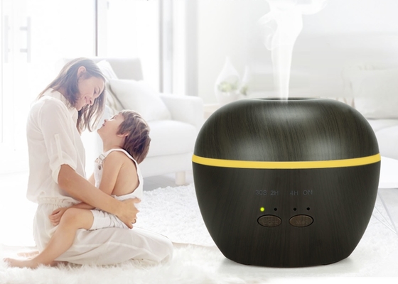 Diffuseur manuel d'air de l'humidificateur 250ml du nébuliseur 7 de couleurs de grain en bois léger ultrasonique d'épurateur