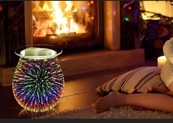 réchauffeur en verre de fonte de cire de brûleur à lampe à pétrole du parfum 400ml à lampe à pétrole étoile électrique du brûleur 3D de petite